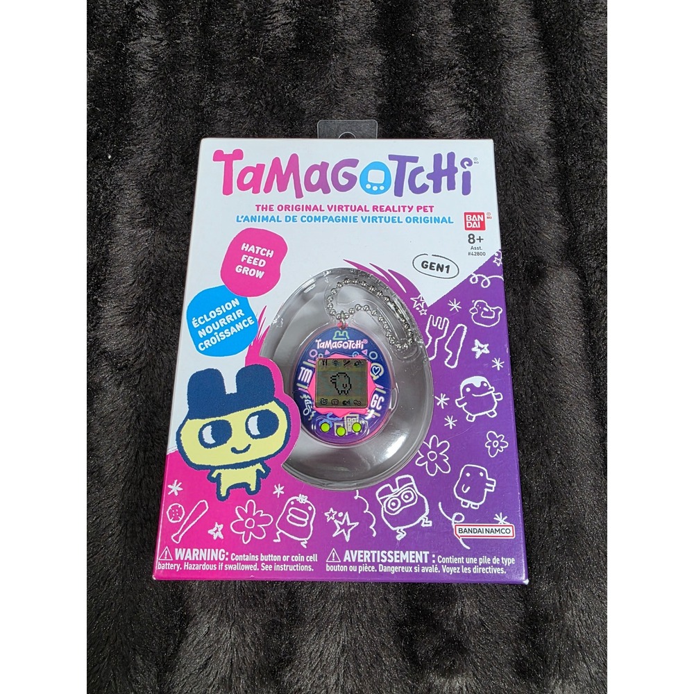 Bandai Tamagotchi Original Gen 1 Virtual Reality Pet Purple Blue 42800 NEW 2022